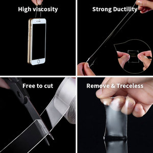 เทปกาวนาโนสองหน้าถอดออกได้,เทปโปร่งแสงหลายฟังก์ชันกาว Cinta แข็งแกร่งค้างไว้ - Product Image 3