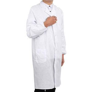 Blouse d'hôpital blanche personnalisable pour femme, à manches longues, avec deux poches, uniforme médical avec service OEM - Product Image 3