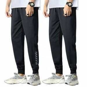 High Quality Mid Waist Jogger <b>Trousers</b> for Men Casual Stretch Color Block Slim Fit Fleece Quick Dry <b>Drawstring</b> Closure Gym Ready - Product Image 1