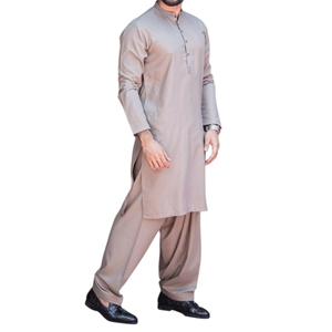 Ensemble Kurta Pyjama Traditionnel en Coton pour Homme, Couleur Unie, Longueur Cheville, Coupe Classique, Tenue Décontractée, Style Indien et Pakistanais, Toutes Saisons - Product Image 5