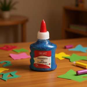 Ilan <b>Glitter</b> Gel 80g <b>Blue</b> Luminous Craft Adhesive For Kids Arts - Product Image 2