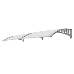 Support HT 200 x 100 gris argenté pour abri de pluie de porte et fenêtre, auvent de toit, application domestique, même code D0102HH0FJU - Product Image 5