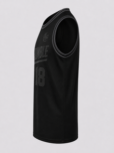 Maillot de basket-ball FLY Humble 18 noir pour homme, débardeur sans manches en mesh, imprimé par sublimation, respirant, vêtements de sport, nom du joueur inclus - Product Image 6