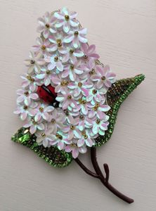 Handmade Embroidery Beaded Brooch with Intricate Beadwork and Fine Details Luxury Designer Embroidered Beaded - Product Image 4