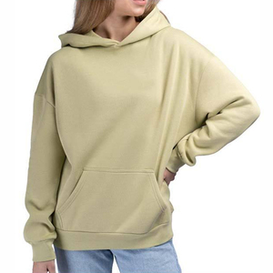 Sweat à capuche oversize respirant pour femme, style streetwear hiver, 100 % coton, épaules tombantes - Product Image 1