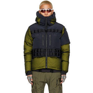OEM <b>Men's</b> Tactical Techwear Hooded Puffer <b>Jacket</b> Water Resistant Winter Outdoor <b>Jacket</b> Custom Outdoor Techwear Insulated Puffer - Product Image 3