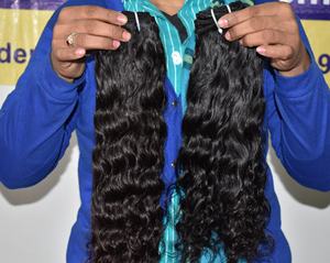 Vendeur d'extensions de cheveux vietnamiens vierges 100% vente en gros, faisceaux bruts non transformés à cuticule alignée, cheveux humains ondulés indiens - Product Image 4