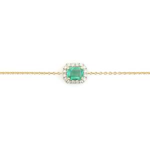 14K <b>Solid</b> <b>Gold</b> Emerald Cut Diamond Halo Bracelet VVS2 Clarity IGI Certified - Product Image 2