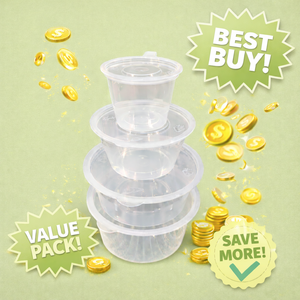 1oz Biodegradable Reusable Sauce Cup with Hinged <b>Lid</b> Freezer Safe & Recyclable - Product Image 5
