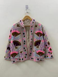 Suzani Embroidered <b>Jacket</b> Vintage Uzbek Boho Coat Women's Festival <b>Jacket</b> <b>Short</b> Ethnic <b>Jacket</b> Bohemian Outerwear - Product Image 1