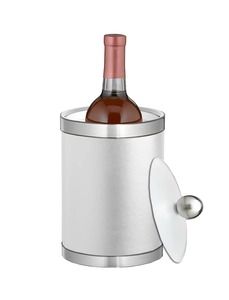 Cubo de Hielo Metálico Plateado con Asas, Enfriador de Bebidas Ovalado Aislado para Fiestas - Product Image 6