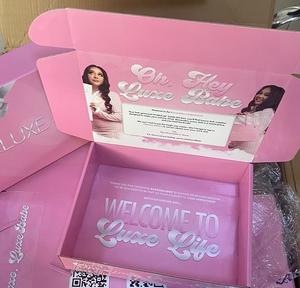 OEM Factory Custom Logo di colore rosa cosmetico in cartone ondulato per imballaggio scatola di spedizione scatola di carta scatola con garanzia di qualità - Product Image 6