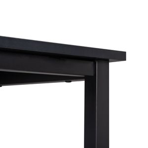 Scrivania per Computer in Truciolato Nero 140cm, Componibile con Triamina, a L Angolare, Progettata per Comfort e Funzionalità - Product Image 4