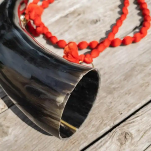 Corneta de Trompeta Vikinga Exclusiva de Búfalo Natural, Hecha a Mano, Moderna, Ecológica, Directamente del Fabricante - Product Image 4