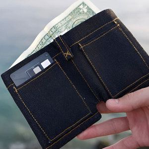 Mini Cartera de Mezclilla Suave Vintage, Monedero Portátil, Tarjetero Pequeño, Organizador de Efectivo Compacto, Accesorio de Moda para Mujeres y Hombres - Product Image 6