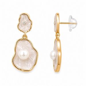 JeweleMarket Fashion Ensemble de boucles d'oreilles pendantes en alliage de zinc plaqué or anti-ternissement, imitation perle goutte d'eau, pour femmes et jeunes filles, style occidental - Product Image 3