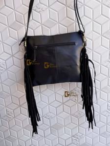 Bolso de Piel Auténtica con Flecos Tallados a Mano, Bolso de Diseñador, Gitano, Bohemio, Multiusos, para Mujer, Novedad - Product Image 3