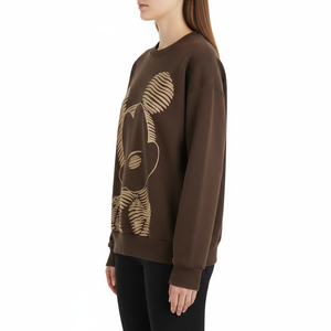 Sweat-shirt oversize pour femme en coton et fibre de bambou, imperméable, coupe-vent, séchage rapide, design personnalisable, service OEM - Product Image 4