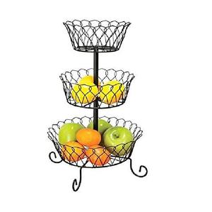 Oval <b>Stackable</b> Design Modern Metal Wire Eco-Friendly Storage <b>Baskets</b> for Kitchen Storage Multi-Purpose Use with Customized Shape - Product Image 4
