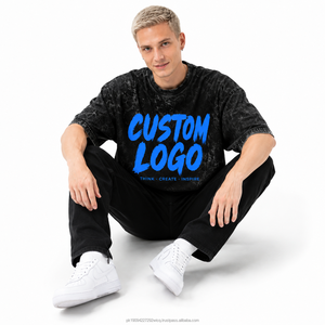 เสื้อยืดสตรีทแวร์ผู้ชายแบบคัสตอมวอช OEM ผ้าฝ้ายแท้ ขายส่งจำนวนมาก พิมพ์โลโก้ด้านหน้า ระบายอากาศได้ดี สวมใส่สบาย - Product Image 6