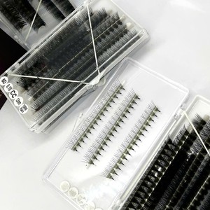 Extensions de cils pré-faites Ultra Speed Fans, en cheveux synthétiques, longueurs mixtes CC/DD/L/M, courbure noire mate, livraison rapide - Product Image 4