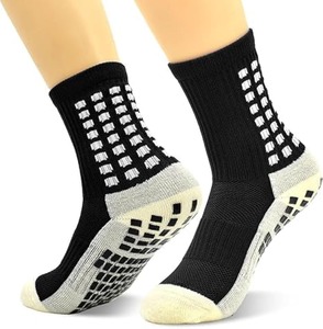 Chaussettes de basket-ball antidérapantes avec motif géométrique pour adultes, vêtements de sport d'été, design tricoté noir et blanc - Product Image 5
