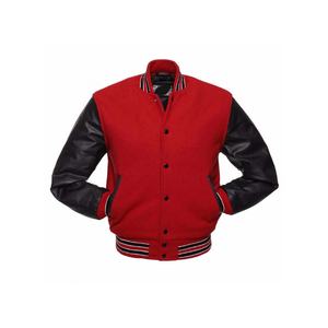 Blouson universitaire sur mesure pour homme 2026, respirant, avec col montant et manches en cuir, grandes tailles, service OEM - Product Image 3