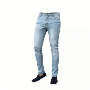 Jeans pour hommes à la mode, coupe slim, décontractés, skinny, style streetwear, en denim - Product Image 1