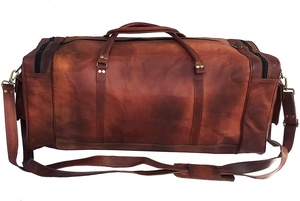 Luxury Purse Oversized Leather Gym Duffel Overnight Tote Carry On Travel <b>Bag</b> For <b>Men</b> GYM-0060 - Product Image 3
