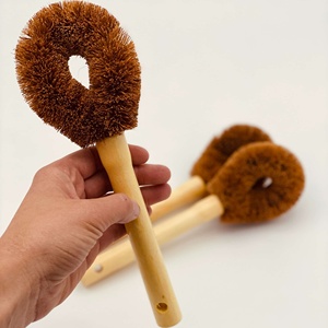 Kitchen bathroom cleaning <b>brush</b> coconut fiber <b>scrubbing</b> <b>brushes</b> great choice coir wash scrubbers - Product Image 2