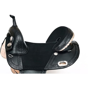 Selle de cowboy western en cuir artisanal haut de gamme, équipement d'équitation personnalisé avec étriers et sangles réglables, fournisseur OEM - Product Image 2