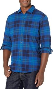 Chemises en flanelle à carreaux pour hommes avec logo personnalisé, manches longues, coupe classique, coton brossé, boutons, chemise à carreaux décontractée, ODM, haute qualité - Product Image 5