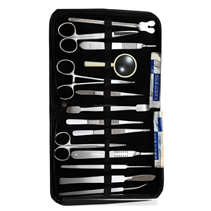 Kit d'outils de dissection en acier inoxydable avec sondes, aiguilles et pinces pour les laboratoires d'enseignement médical, fabricant en gros - Product Image 2