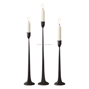 Candelabro de Metal forjado de hierro de alta calidad para Estilo de vida ambiental, farol negro para interiores y exteriores, decoración del hogar para Navidad - Product Image 4