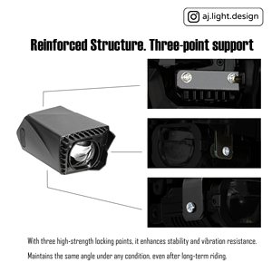 Luz Antiniebla Delantera Integrada en Guardabarros para Motocicleta AJLIGHT DESIGN, Fabricada en Taiwán, Lámpara LED de Alta/Baja Intensidad, Impermeable, con Lente Bifocal - Product Image 6