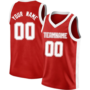 Maillot de basketball en gros 100 % polyester respirant à séchage rapide sans manches col en V, personnalisable OEM ODM pour équipes sportives - Product Image 1