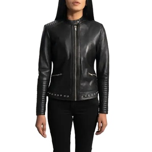 Veste légère en cuir PU matelassé pour femmes nouveauté Logo personnalisé respirant tricoté conception coton rempli pour l'automne hiver - Product Image 1