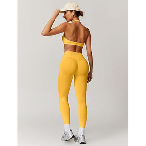 Ensemble de yoga pour femme : soutien-gorge de sport à maintien optimal et leggings taille haute pour la stabilité du tronc et la correction de la posture, en nylon et élasthanne technologiques - Product Image 2