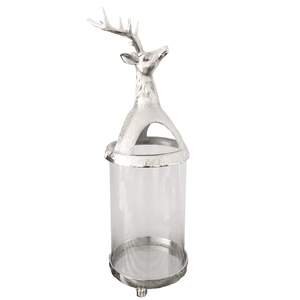 Porte-bougie élégant en métal en forme de cerf pour bougies chauffe-plat, support à bougie en aluminium nickelé pour salon et décoration intérieure - Product Image 3