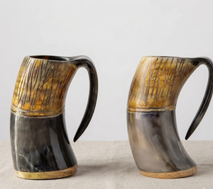 Mug à boire artisanal en corne naturelle, style rustique vintage, écologique, verre à bière de REHMAN CRAFT, mariage de l'Uttar Pradesh - Product Image 2