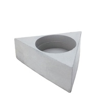Support à bougie triangulaire en béton DIY, pour plantes succulentes en pot, décoration artisanale durable pour la maison