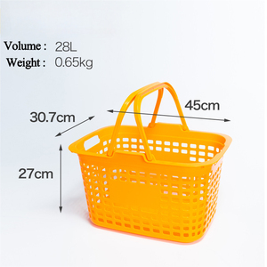 <b>Supermarket</b> 28L Factory Wholesale Price Plastic <b>Shopping</b> Baskets <b>Trolley</b> - Product Image 1