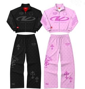ชุดเซ็ตเสื้อครอปฮู้ดดี้ทรงสลิมสำหรับสาวสูง ปี 2026 พร้อมเลกกิ้งขาบานยางยืด TAHAD ชุดออกกำลังกายสำหรับสาวฮอต - Product Image 3