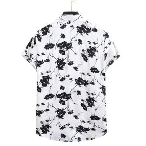 Mode hommes chemise hawaïenne décontracté coloré imprimé plage chemises à fleurs à manches courtes boutonné taille S-2XL Hawaiana Blouse - Product Image 5