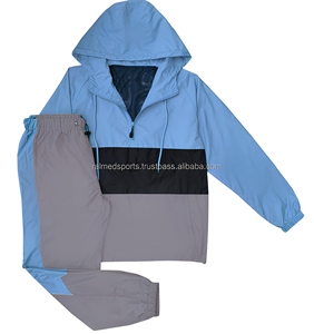 Ensemble de survêtement pour homme avec contraste de couleurs, manches longues, style sportif, poches latérales, séchage rapide, vêtements de printemps - Product Image 6