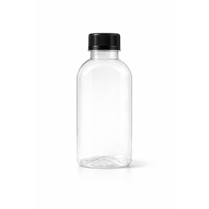 220ml for Clear PET <b>Plastic</b> Square Bottle for Beverage Juice Tea Packaging with Screw <b>Cap</b> OEM Factory Direct From Vietnam - Product Image 1