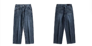 High-End <b>Men</b>’s <b>Baggy</b> Jeans Oversized Loose Fit Wide Leg Denim <b>Trousers</b> Premium Washed Fabric Modern Streetwear - Product Image 6