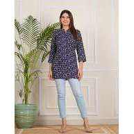 Vestidos Cortos Estampados de Algodón Dulce y Elegante para Mujer, Perfectos para Fiestas Casuales o Ropa de Oficina, Ropa Tradicional de Moda India - Product Image 2