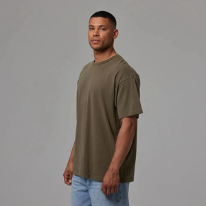 เสื้อยืดเจอร์ซีย์สีพื้นแฟชั่นสำหรับผู้ชาย ไซส์ใหญ่ ผ้าฝ้าย 100% เป็นมิตรกับสิ่งแวดล้อม แห้งเร็ว คอกลม ดีไซน์เรียบง่าย สไตล์ลำลองสมาร์ท ขายส่ง - Product Image 3