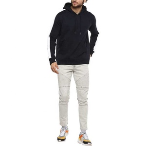 Sweat-shirt d'hiver à capuche pour homme, vente en gros, manches blanches à rayures, coupe classique, décontracté, polaire, séchage rapide, coupe-vent, polyester/coton - Product Image 2